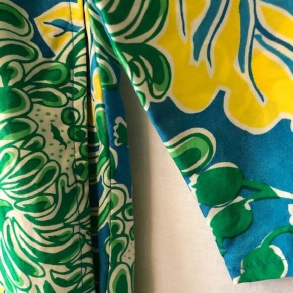 LILLY PULITZER Silk Wide Leg Romper Small 8-10 Vintage Botanical Print - Picture 11 of 17